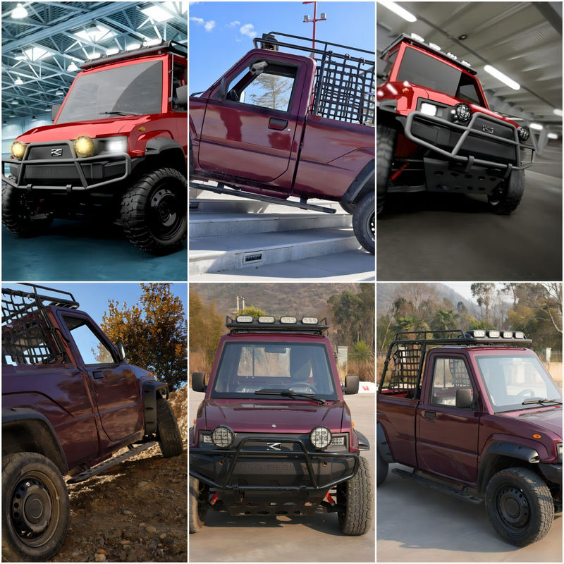 73.6V 10.5KW 2-местная интегральная металлическая кабина электрические пикапы с углом отъезда ≥ 35°